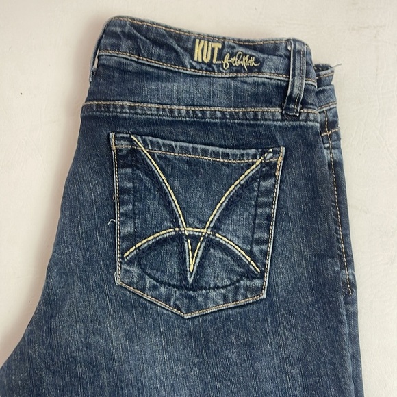 Kut from the Kloth Catherine Boyfriend Dark Wash Straight Leg Jeans Size 8 - Picture 12 of 13